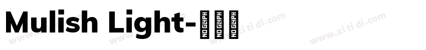 Mulish Light字体转换